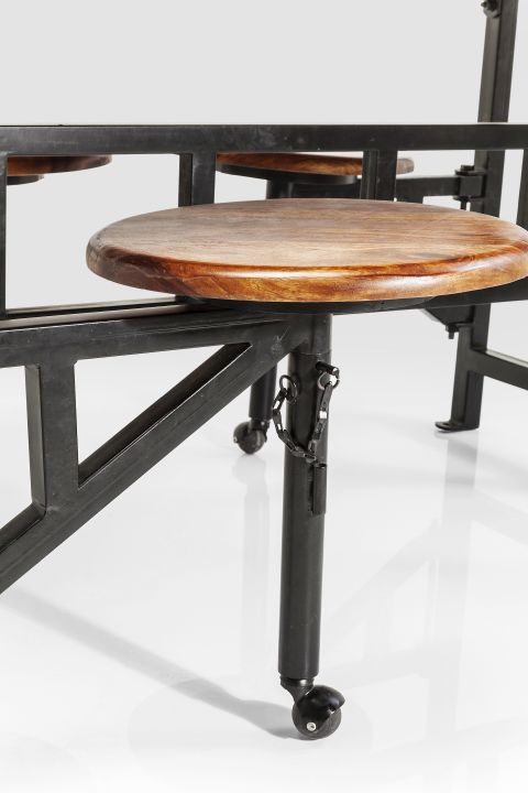 Tisch+Hocker Space 5-tlg. 140x89cm