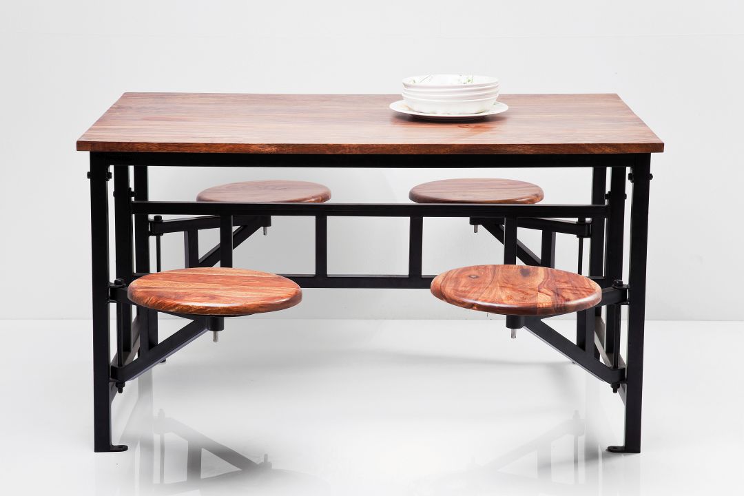 Tisch+Hocker Space 5-tlg. 140x89cm