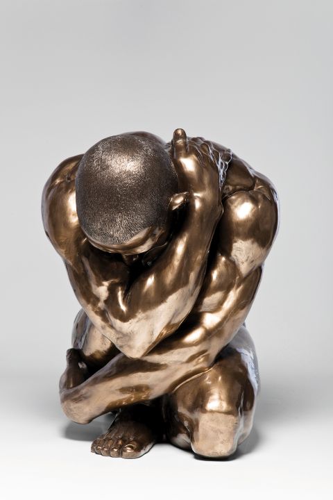 KARE Deko Figur Nude Man Hug Bronze 34731