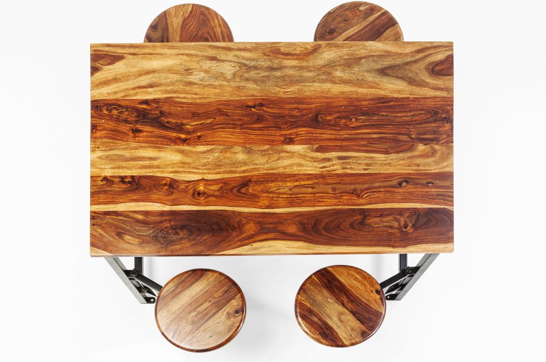 Tisch+Hocker Space 5-tlg. 140x89cm