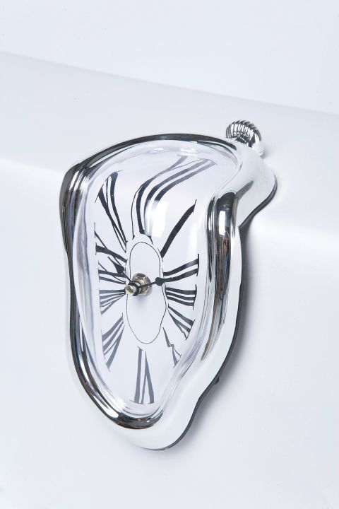 KARE Tischuhr Flow Silver 31089