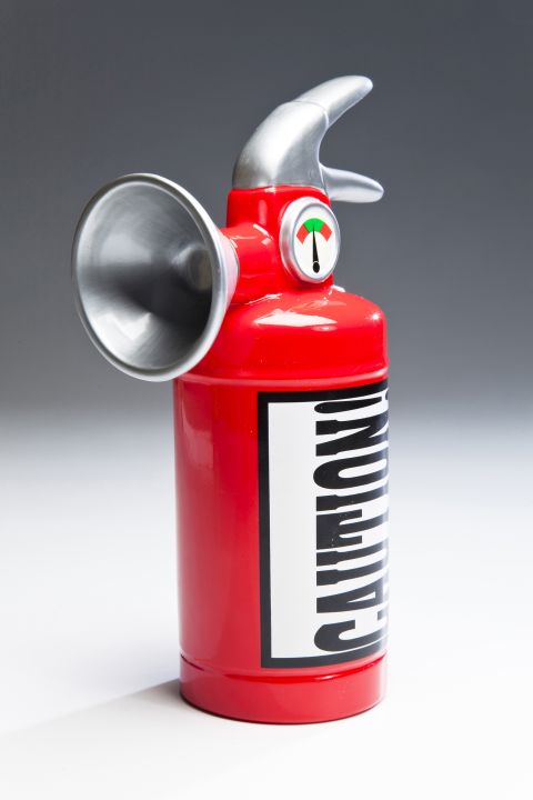 KARE Spardose Caution Fire 34669