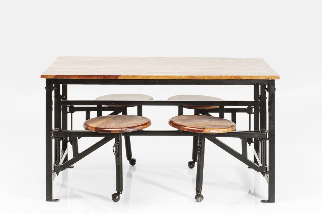 Tisch+Hocker Space 5-tlg. 140x89cm