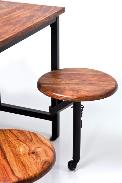 Tisch+Hocker Space 5-tlg. 140x89cm